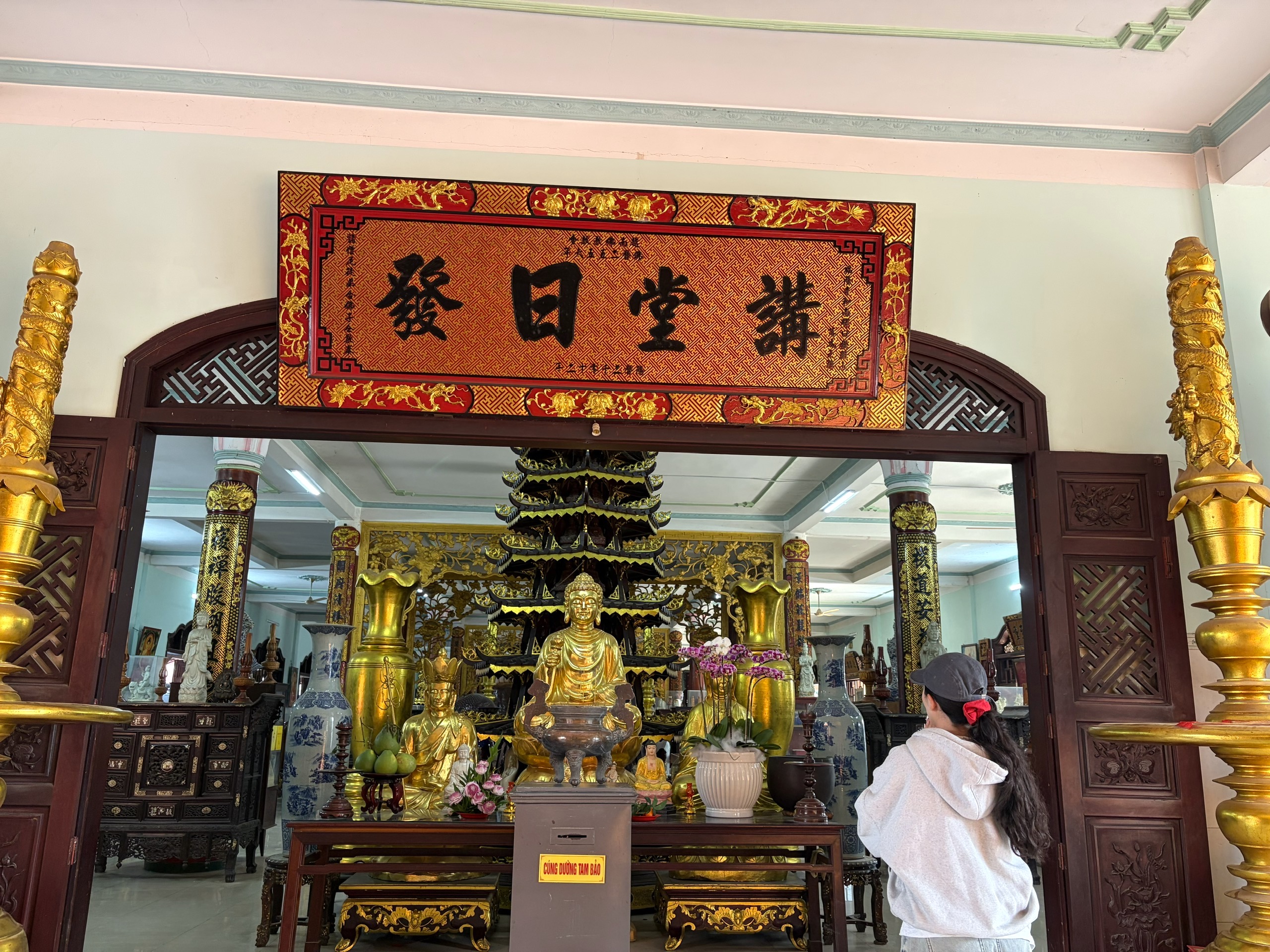 Đầu năm, vãn cảnh chùa trên cù lao sông Đồng Nai - Ảnh 12.