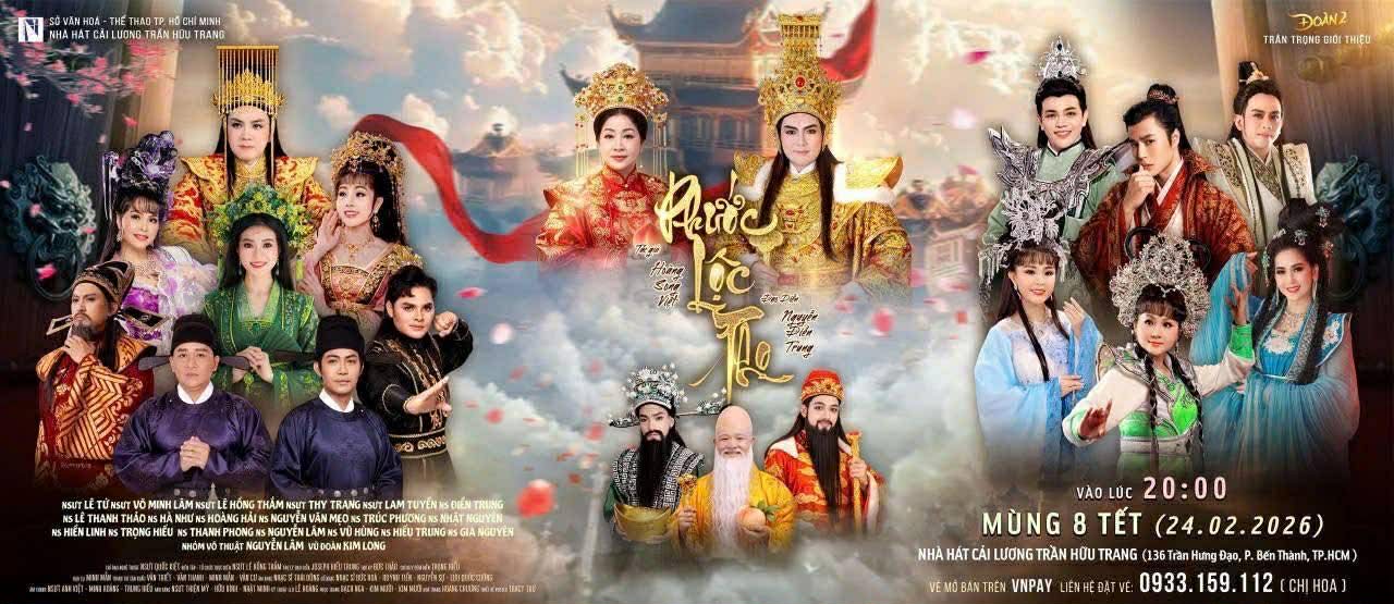 "Phước Lộc Thọ" – tiếng cười khai xuân trên sân khấu cải lương Trần Hữu Trang - Ảnh 1.