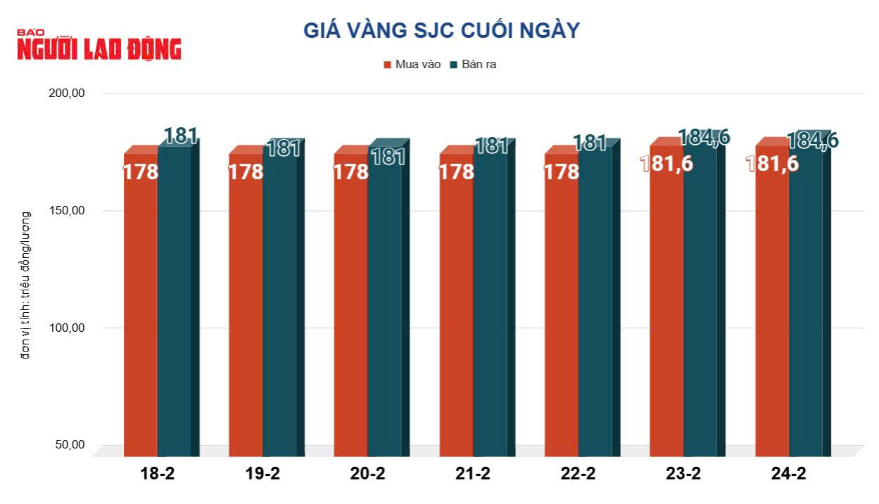 Giá vàng hôm nay 25-2: Vàng thế giới giảm mạnh - Ảnh 2.