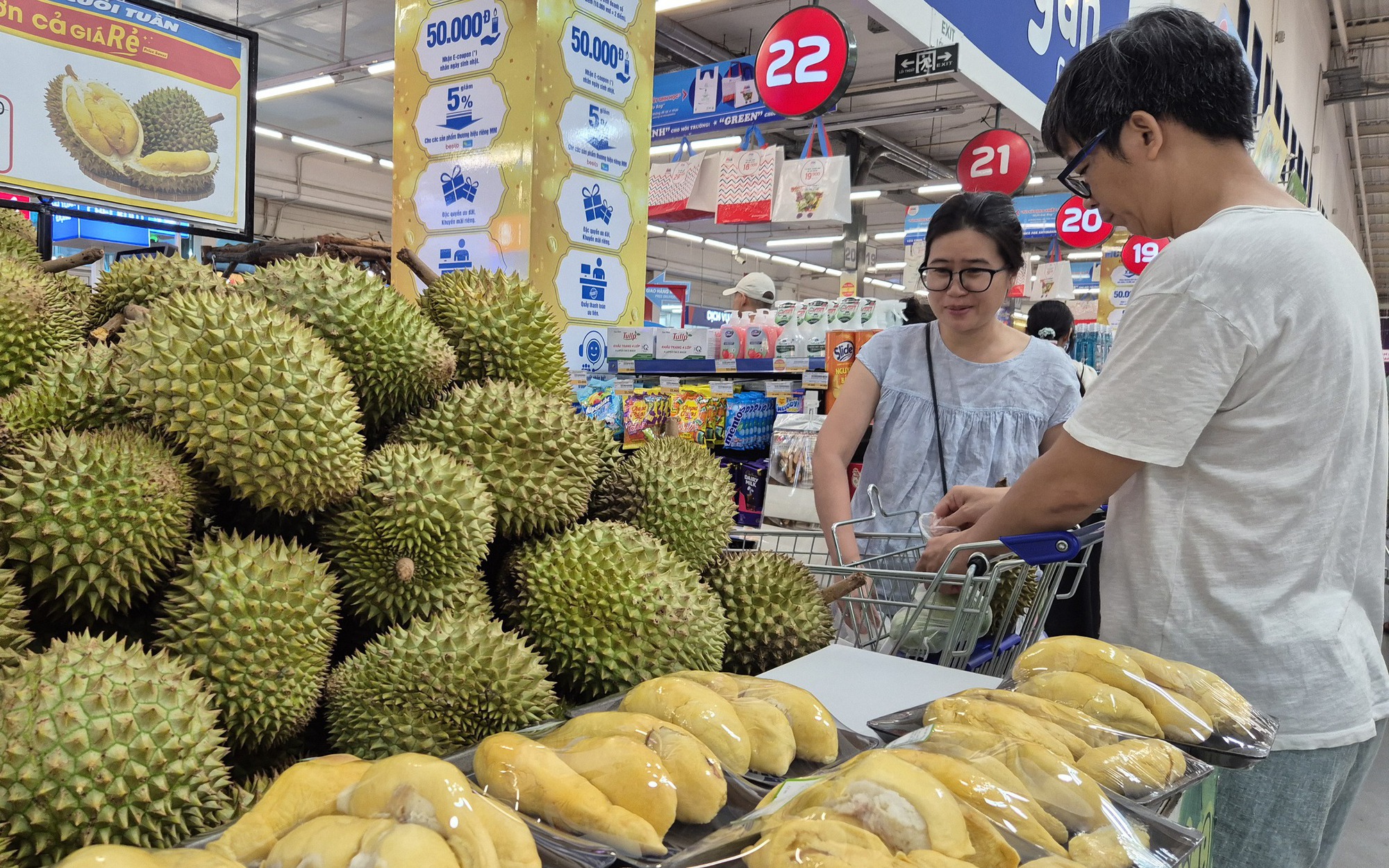 Giá sầu riêng Musang King rẻ đến bất ngờ - Ảnh 1.