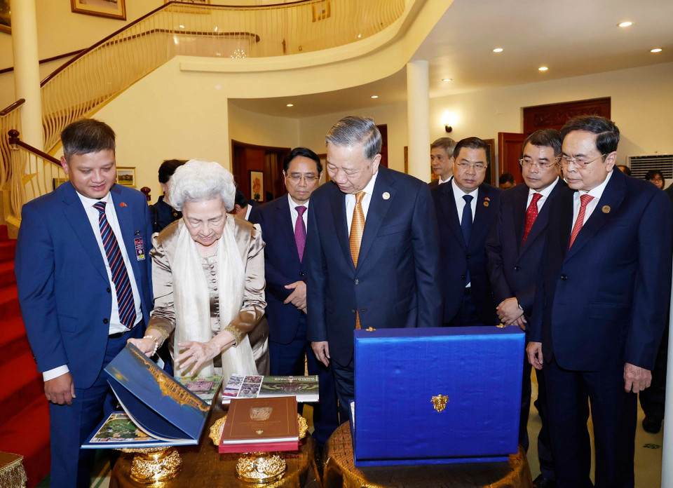 Tổng B&iacute; thư T&ocirc; L&acirc;m hội kiến Samdech Techo Hun Sen. - Ảnh 8.