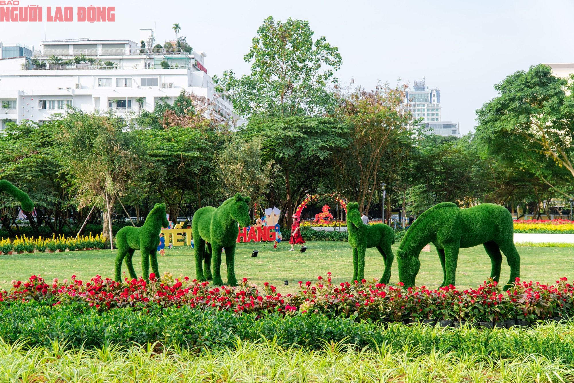 VIDEO: Những điểm "check-in" linh vật ngựa tại trung tâm TPHCM dịp Tết Bính Ngọ - Ảnh 9.