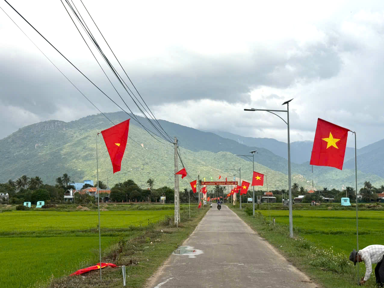 Khánh thành "Đường cờ Tổ quốc" dài 3,5 km chào mừng ngày bầu cử - Ảnh 3.