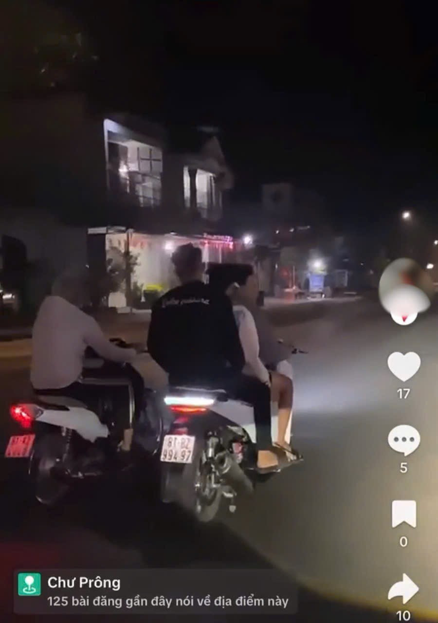 Quay clip vi phạm giao thông đăng TikTok, nhóm thanh niên bị phạt nặng - Ảnh 1.