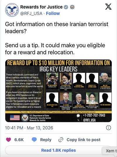 Mỹ liên tục có động thái với lãnh tụ tối cao Iran - Ảnh 1.