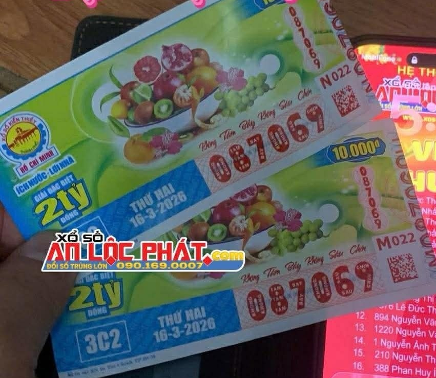 Kết quả xổ số miền Nam 17 - 3: Hai giải độc đắc được xác định tại TPHCM và An Giang - Ảnh 2.