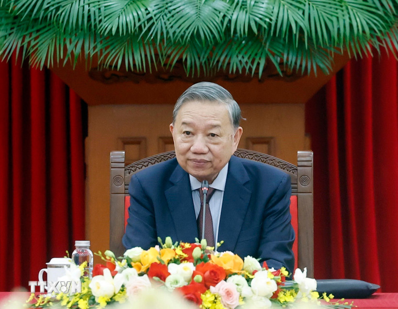 Tổng Bí thư Tô Lâm tiếp các Bộ trưởng Trung Quốc dự Đối thoại chiến lược - Ảnh 1.