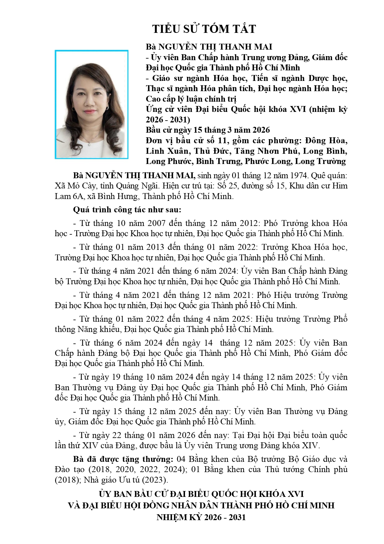 Gi&aacute;m đốc ĐHQG TPHCM ứng cử Đại biểu Quốc hội kh&oacute;a XVI - Ảnh 2.