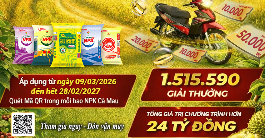 Phân Bón Cà Mau khởi động chương trình "Mùa Vàng Thắng Lớn 2026"
