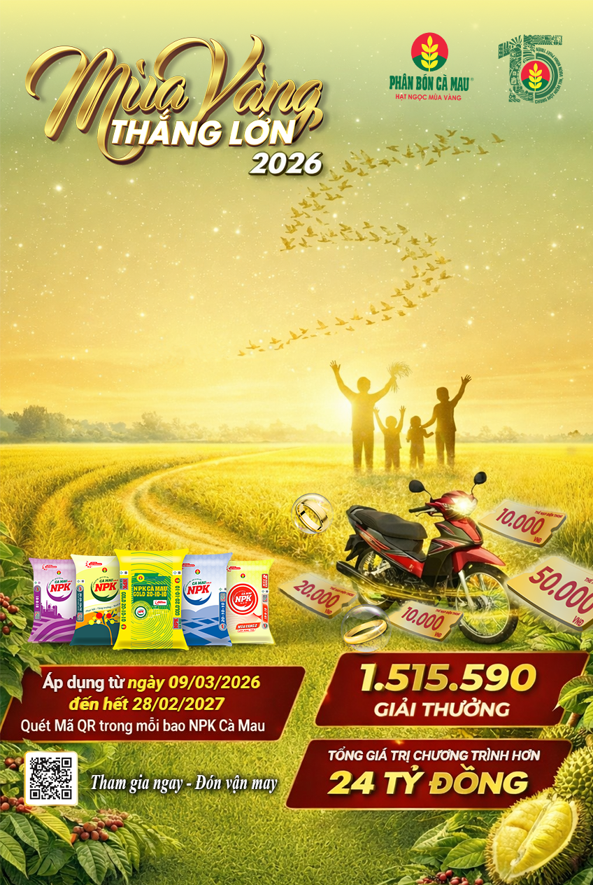 Phân Bón Cà Mau khởi động chương trình "Mùa Vàng Thắng Lớn 2026" - Ảnh 1.