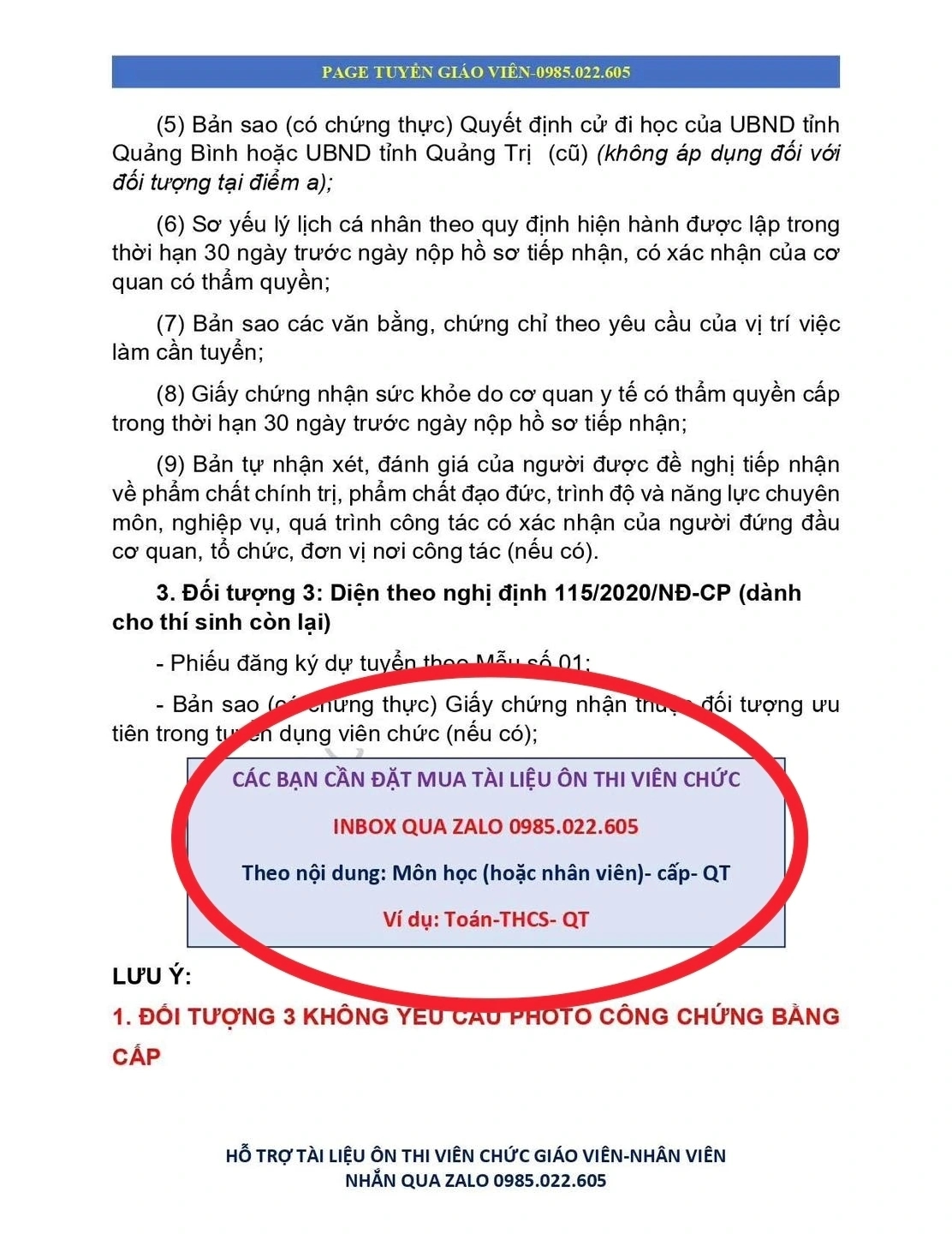 Chưa thi tuyển 416 giáo viên, tài liệu ôn thi đã bán trên mạng xã hội ở Quảng Trị? - Ảnh 2.