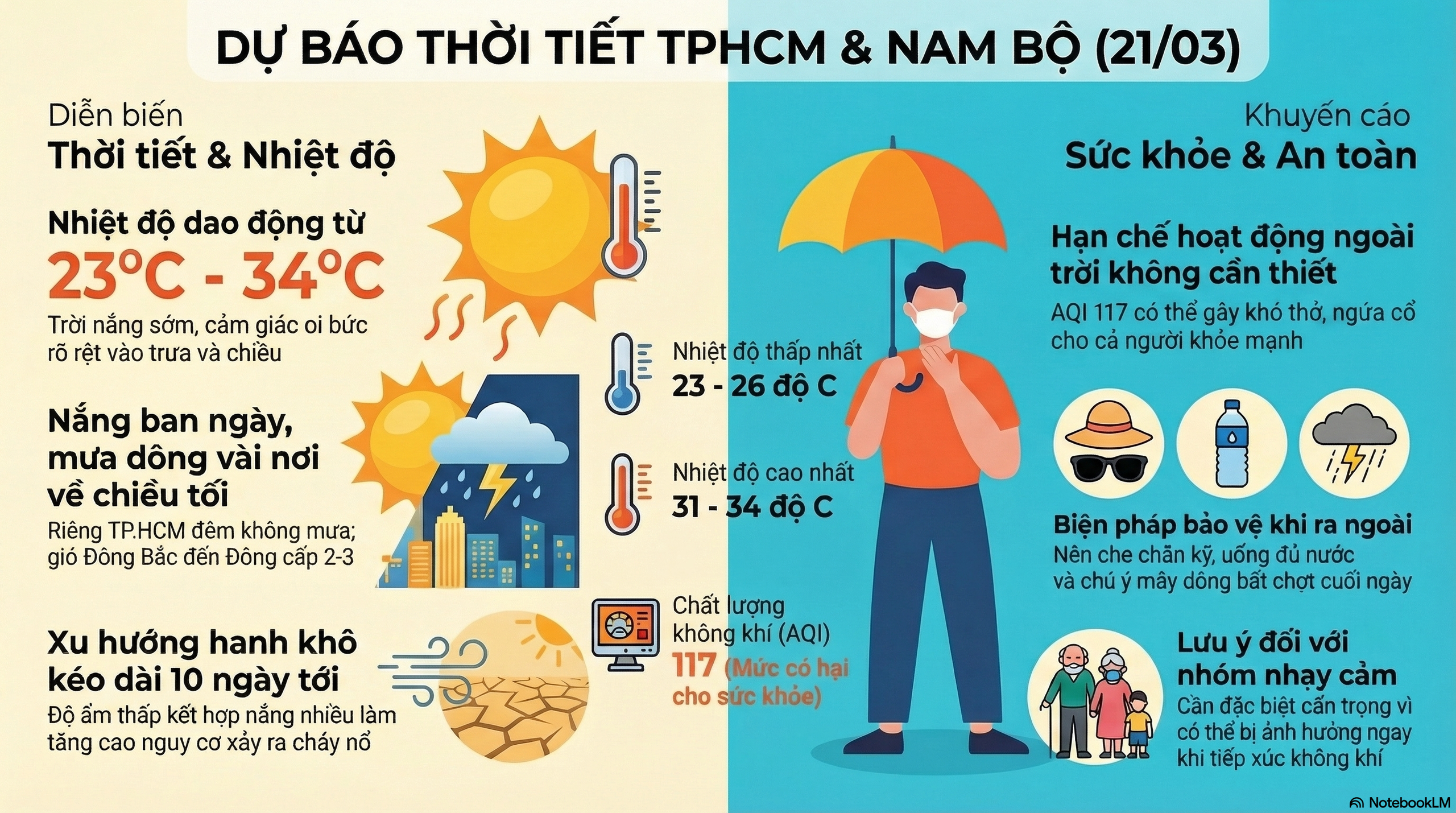 Dự b&aacute;o thời tiết h&ocirc;m nay, 21-3: Nam Bộ nắng n&oacute;ng, chất lượng kh&ocirc;ng kh&iacute; TPHCM c&oacute; hại - Ảnh 2.