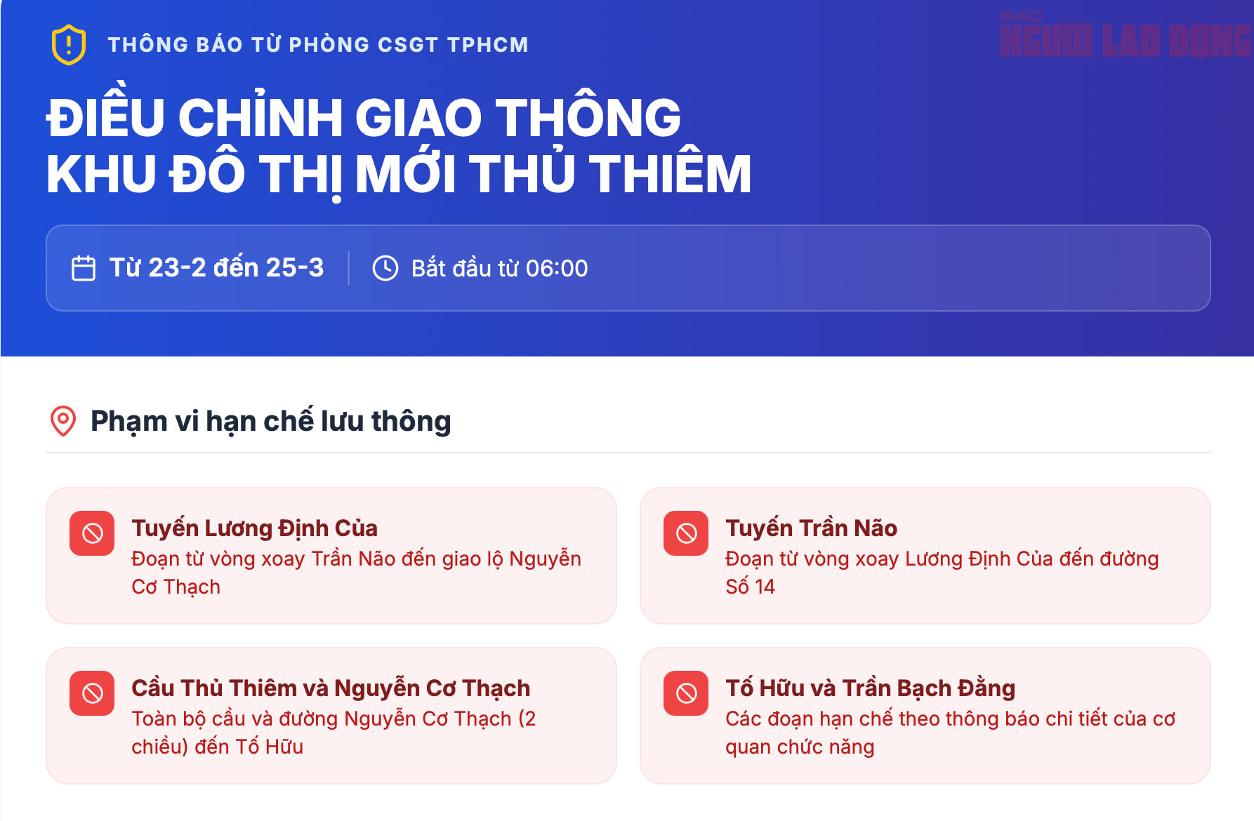 Xem chi tiết lịch điều chỉnh giao th&ocirc;ng ở khu đ&ocirc; thị mới Thủ Thi&ecirc;m - Ảnh 1.