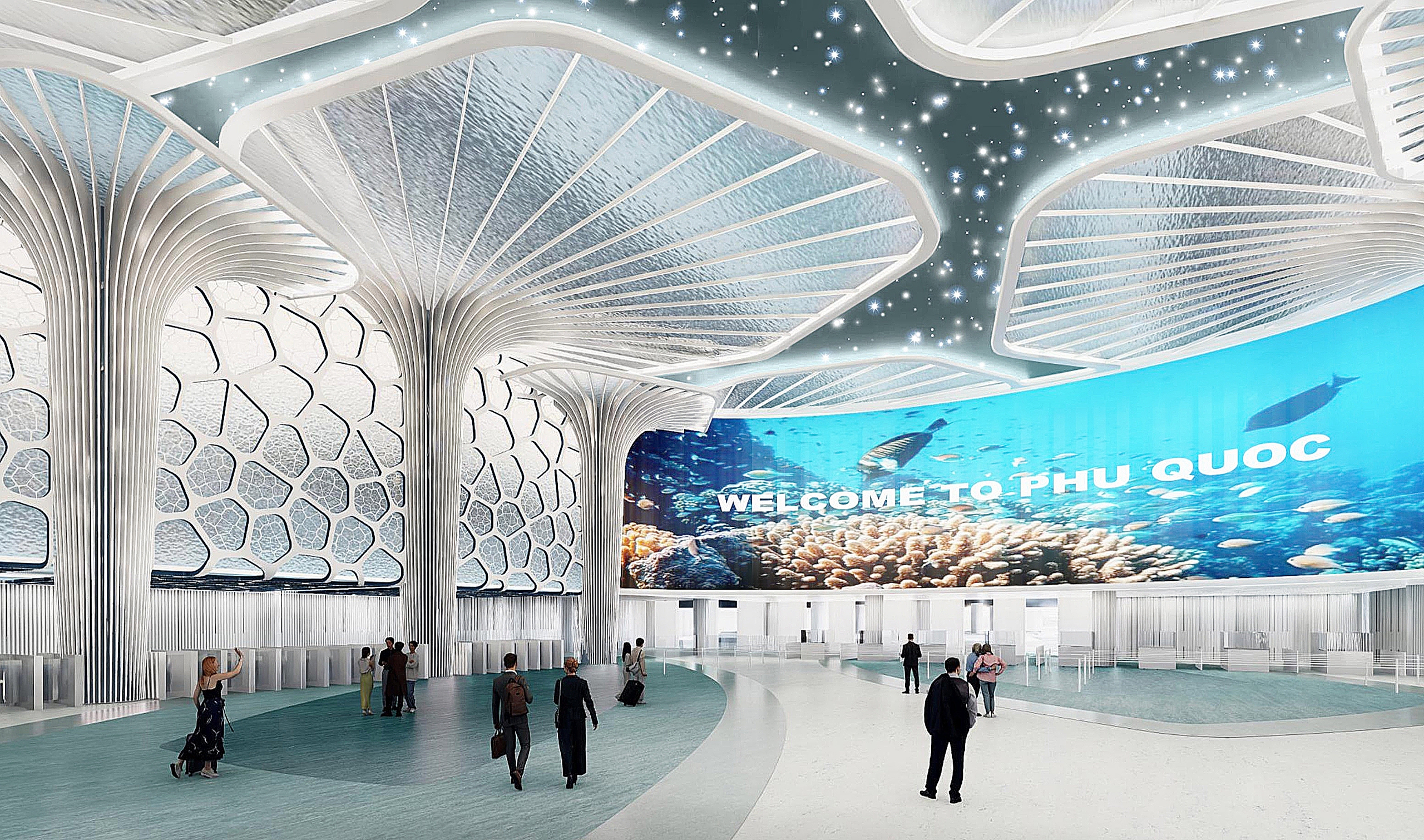 Cận cảnh lắp dựng kết cấu th&eacute;p m&aacute;i nh&agrave; ga mới s&acirc;n bay Ph&uacute; Quốc - Ảnh 8.