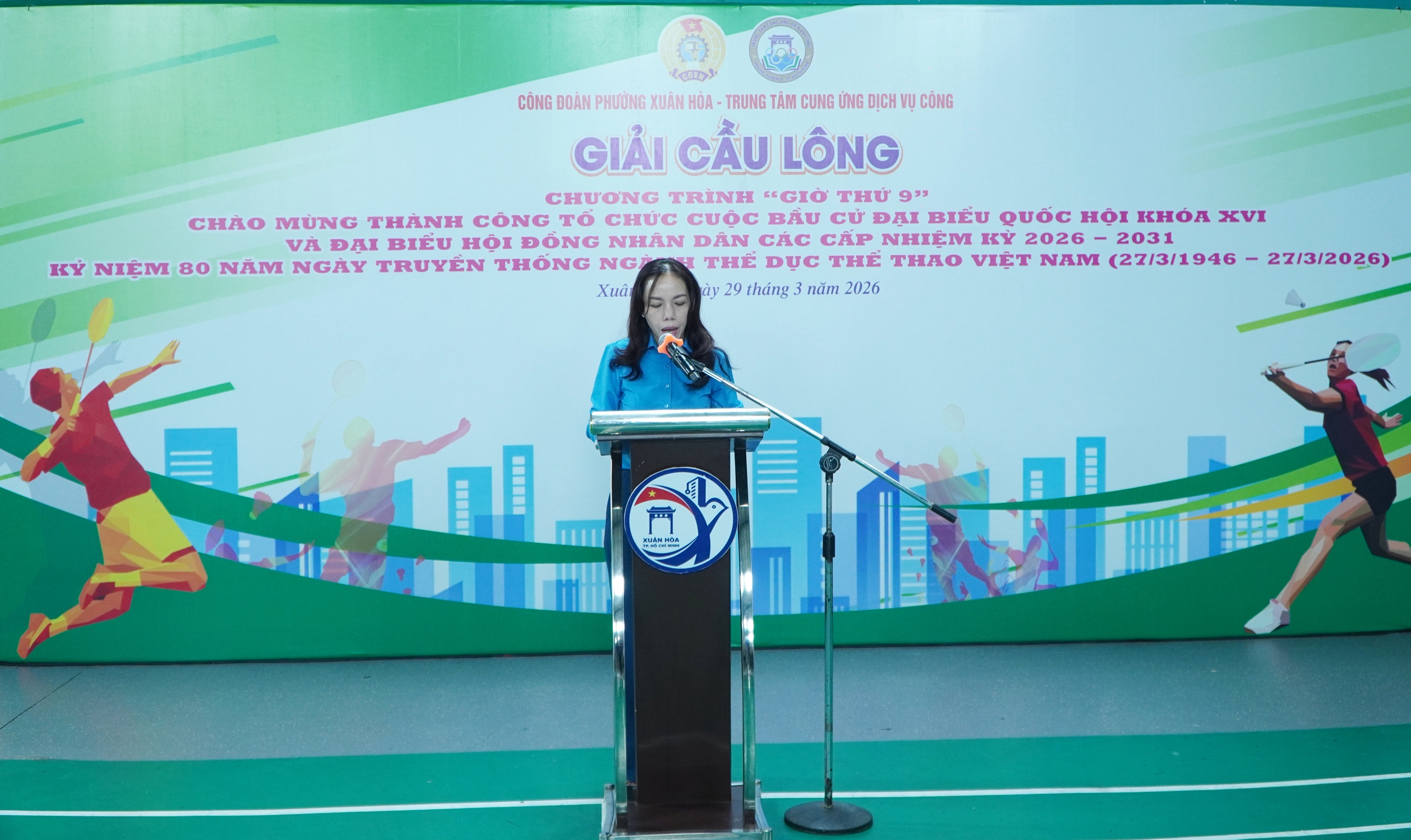 Phường Xuân Hòa tổ chức giải cầu lông 