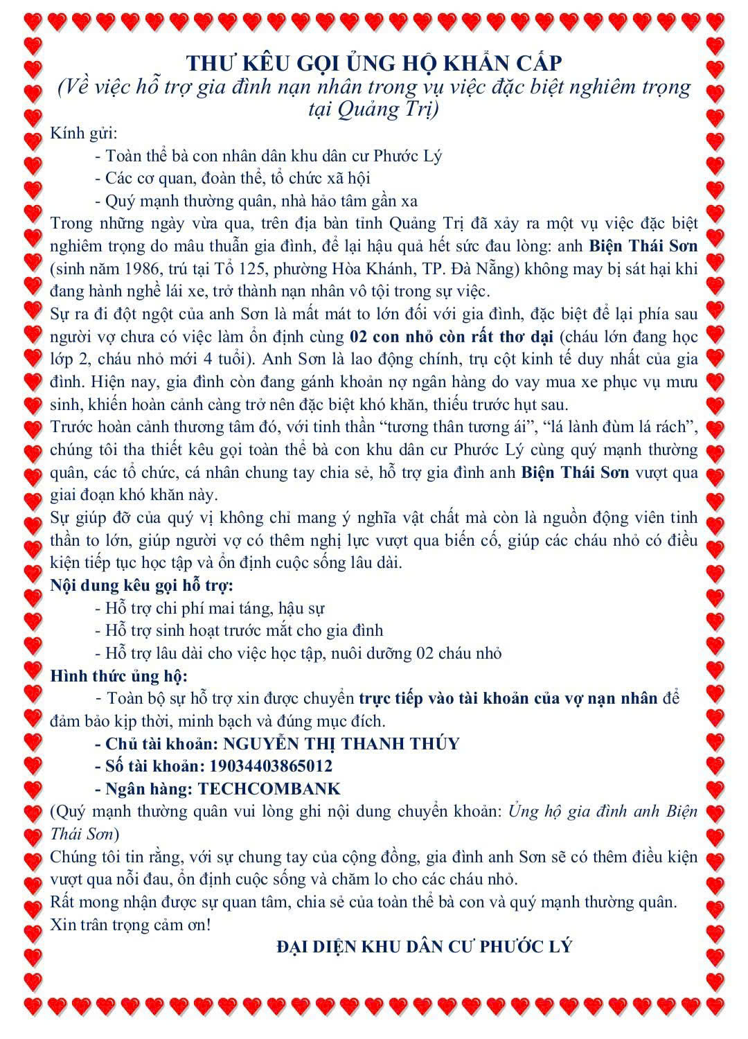 Vụ tài xế taxi bị bắn chết ở Quảng Trị: Kêu gọi giúp đỡ gia đình nạn nhân - Ảnh 1. Vụ tài xế taxi bị bắn chết ở Quảng Trị: Kêu gọi giúp đỡ gia đình nạn nhân - Ảnh 1.