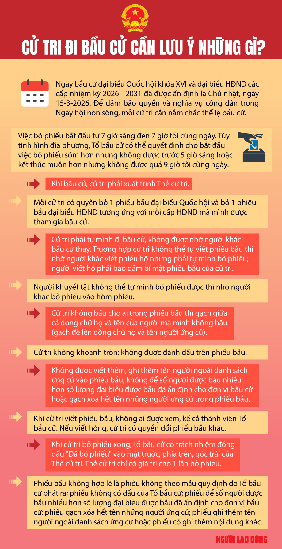 [Infographic] Cử tri đi bầu cử cần lưu &yacute; những g&igrave;? - Ảnh 1.