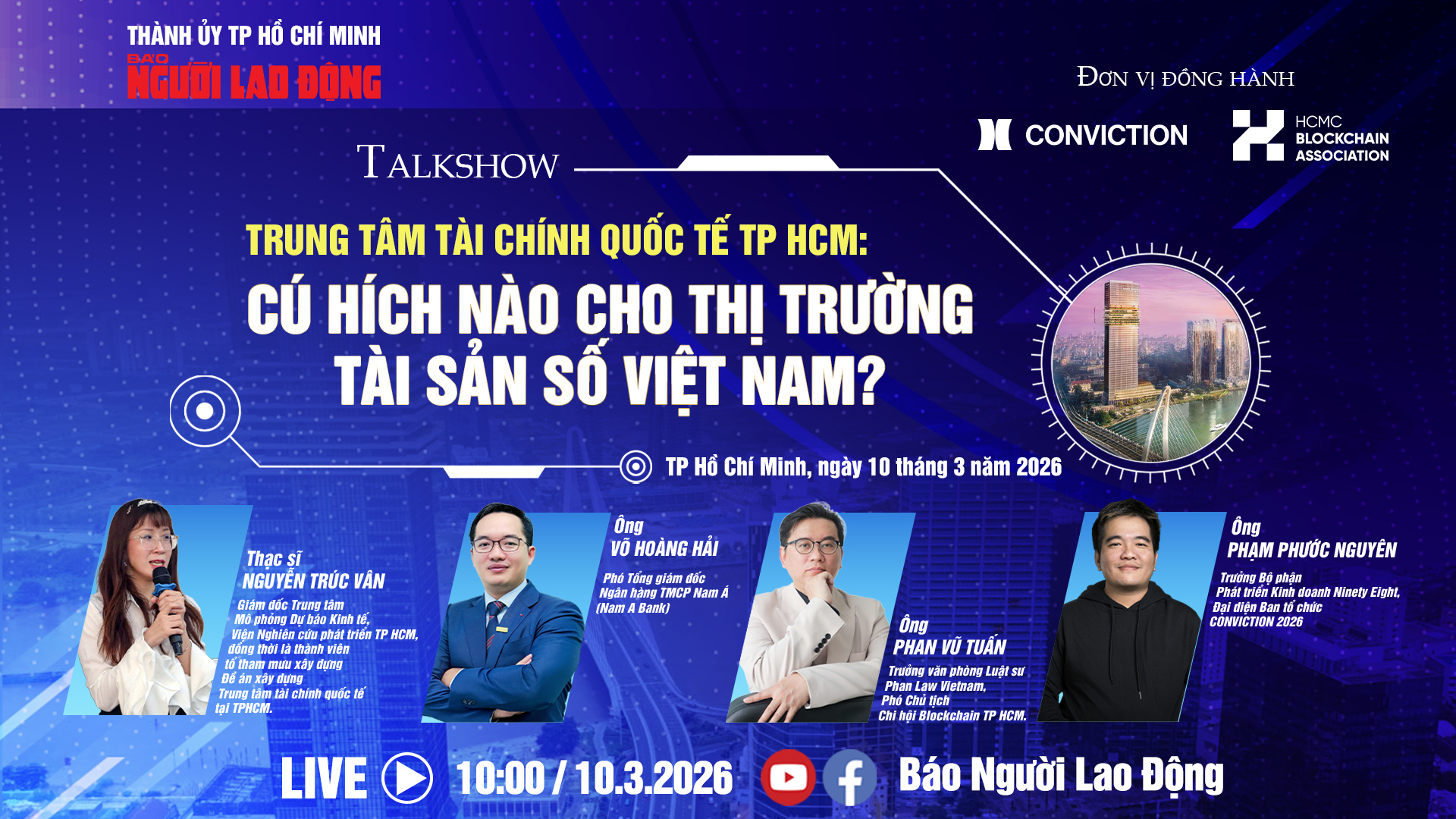 Talkshow Trung t&acirc;m T&agrave;i ch&iacute;nh quốc tế TPHCM: C&uacute; h&iacute;ch cho t&agrave;i sản số Việt Nam 2026 - Ảnh 1.