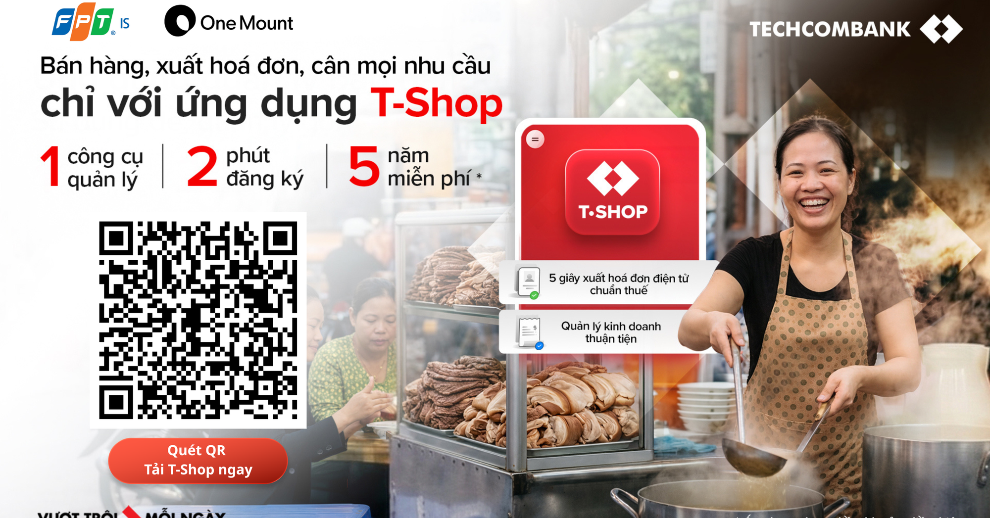 Techcombank ra mắt ứng dụng T-Shop giúp hộ kinh doanh quản lý bán hàng vượt trội