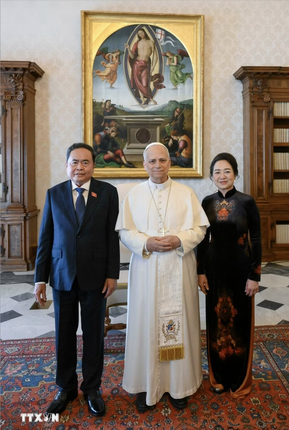 Chủ tịch Quốc hội Trần Thanh Mẫn tiếp kiến Giáo hoàng Leo XIV - Ảnh 7.