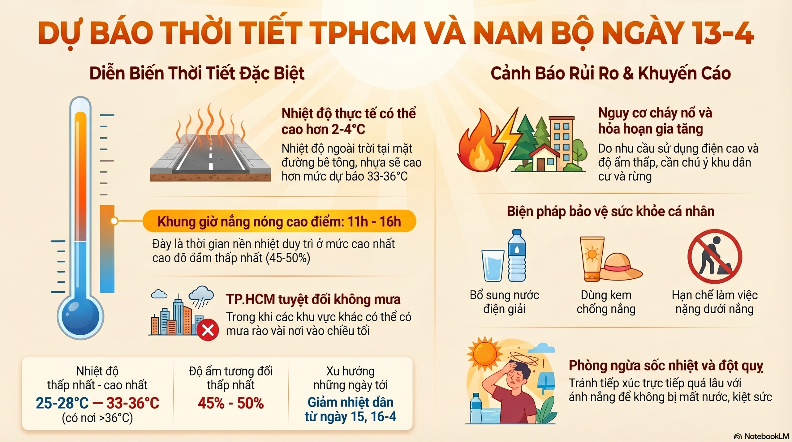 Dự báo thời tiết hôm nay, 13-4: TPHCM và Nam Bộ duy trì nắng nóng - Ảnh 1.