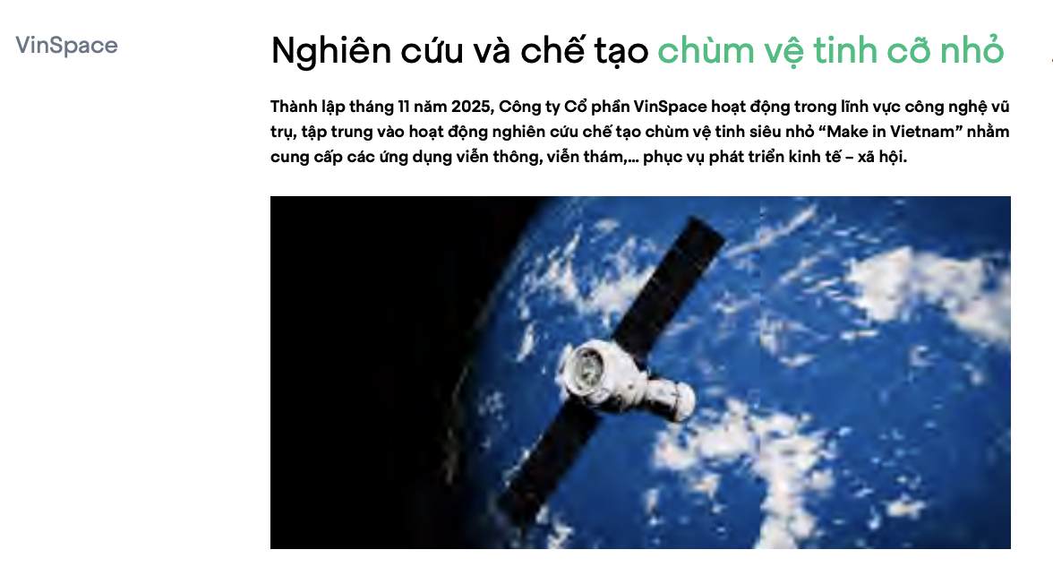 Công ty của tỉ phú Phạm Nhật Vượng sẽ phóng vệ tinh siêu nhỏ “Make in Vietnam” lên quỹ đạo năm 2027 - Ảnh 1.
