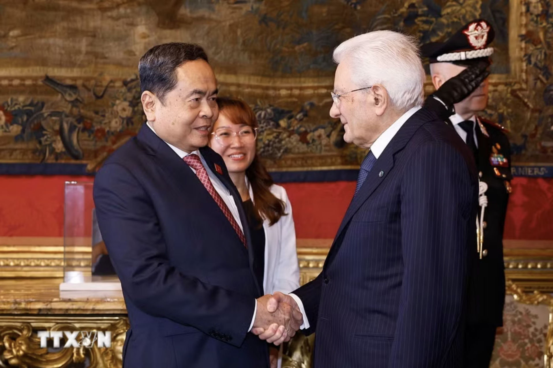 Chủ tịch Quốc hội Trần Thanh Mẫn hội kiến Tổng thống Ý - Ảnh 2.