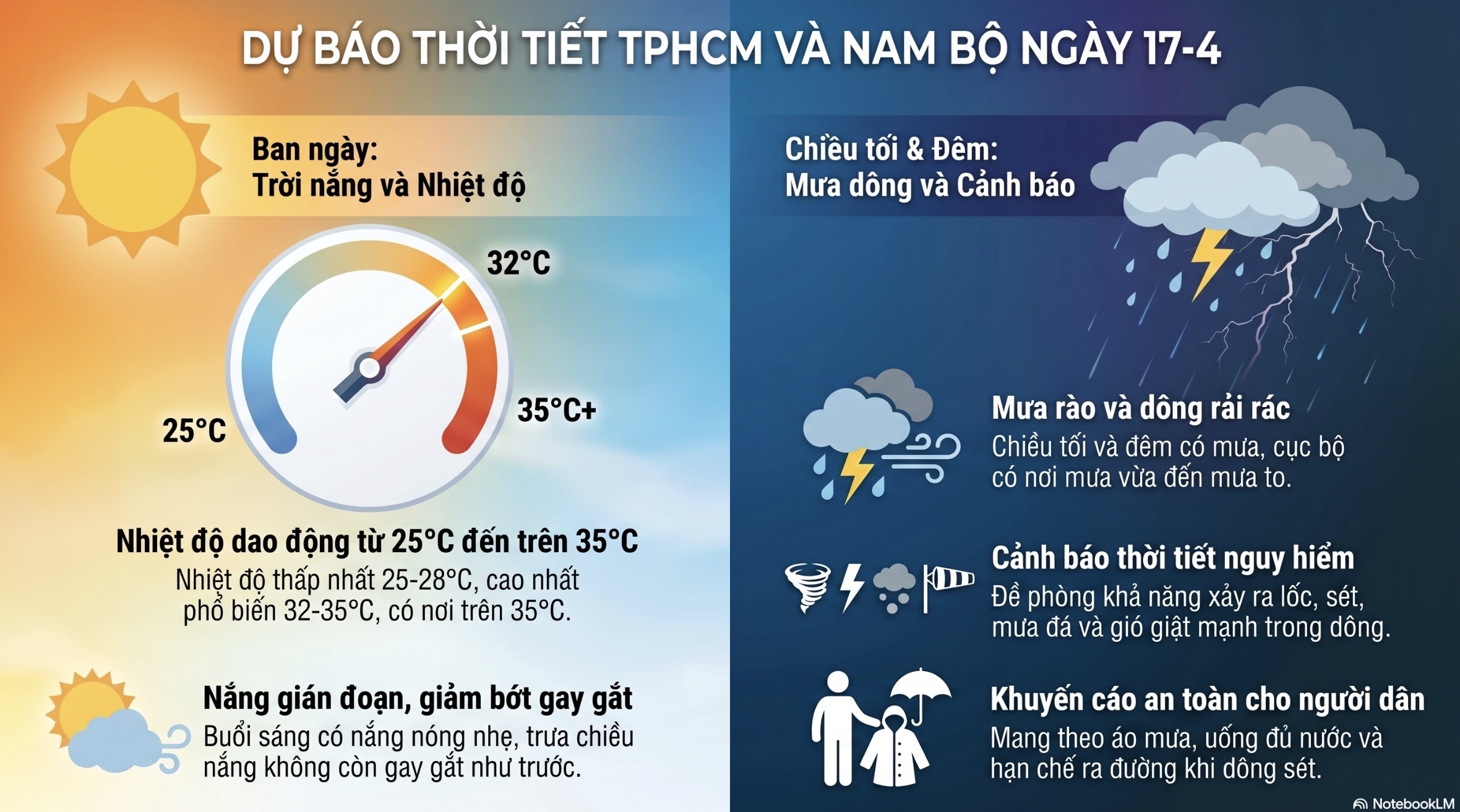 Dự báo thời tiết hôm nay, 17-4: TPHCM và Nam Bộ thu hẹp nắng nóng, có mưa - Ảnh 2.