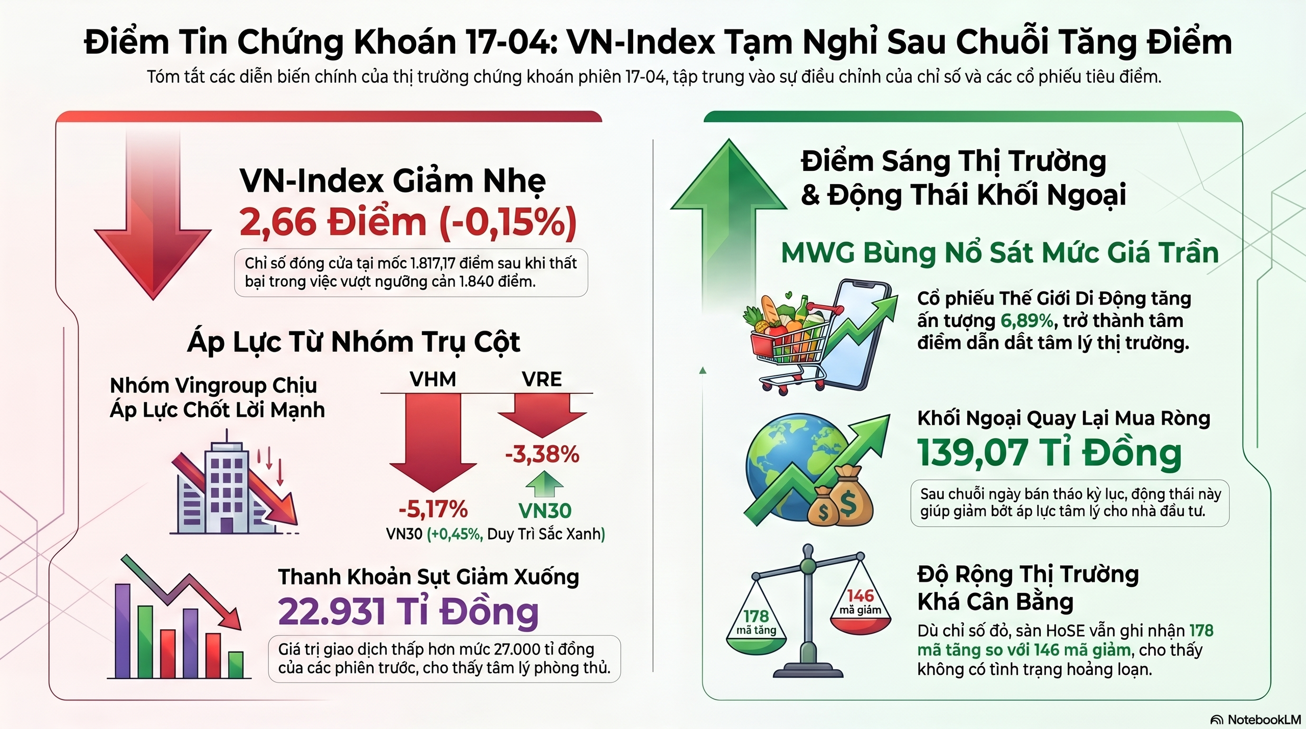 Chứng kho&aacute;n 17-4: Ngắt mạch tăng khi c&aacute;c cổ phiếu Vingroup "hạ nhiệt" - Ảnh 2.