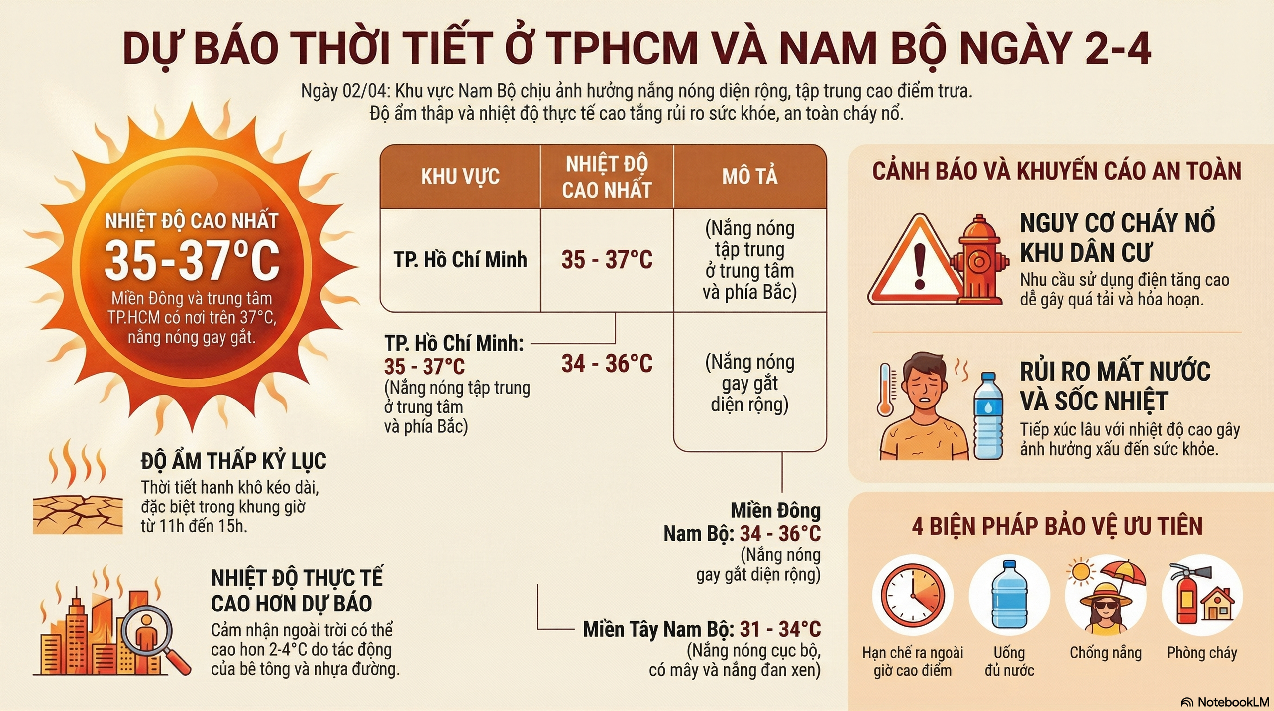 Dự báo thời tiết hôm nay, 2-4: TPHCM và Nam Bộ nắng nóng, nhiệt độ cao - Ảnh 1.
