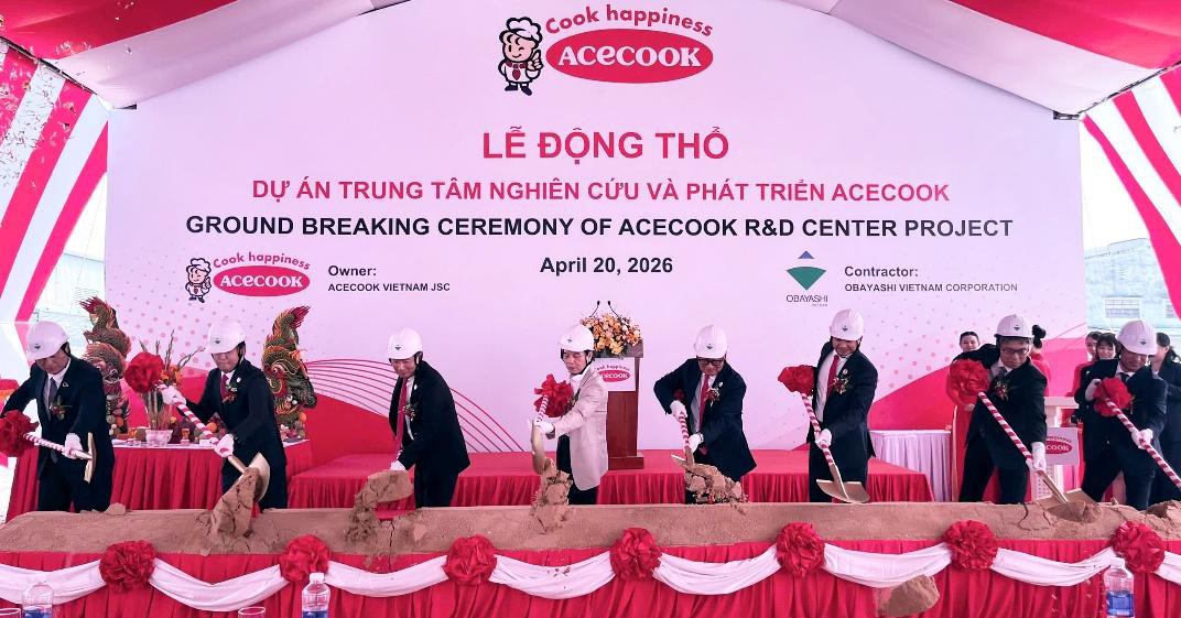 Acecook Việt Nam tổ chức Lễ động thổ dự án Trung tâm nghiên cứu và phát triển mới