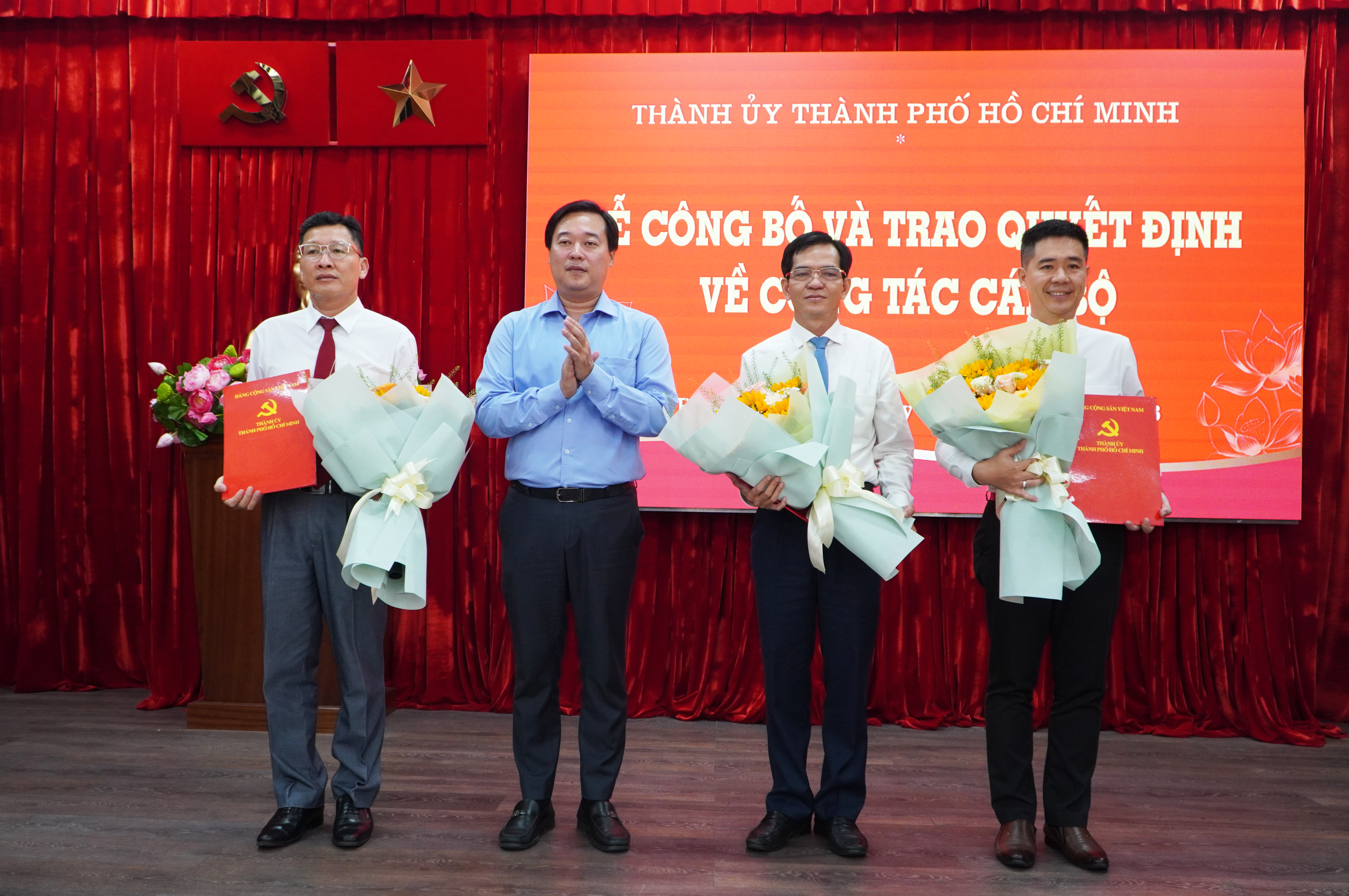 Công bố quyết định của Ban Thường vụ Thành ủy TPHCM về công tác cán bộ - Ảnh 1.