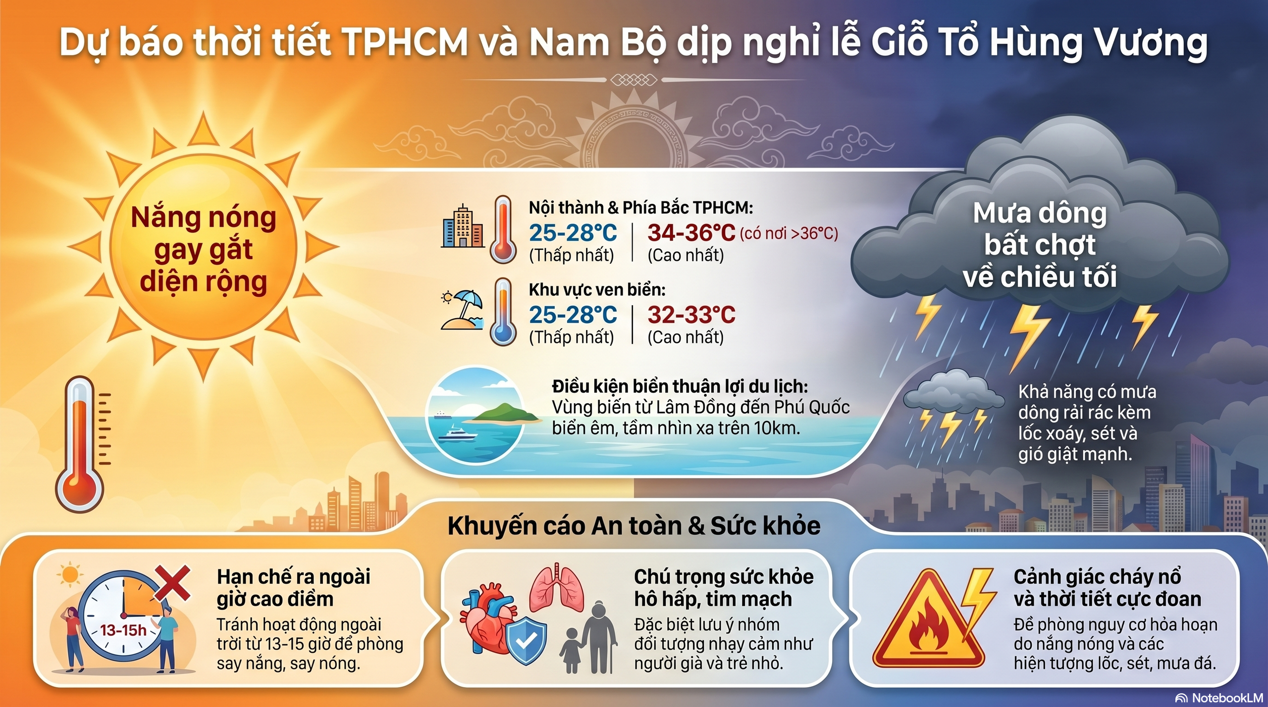Dự báo thời tiết TPHCM và Nam Bộ dịp nghỉ lễ Giỗ Tổ Hùng Vương - Ảnh 2.