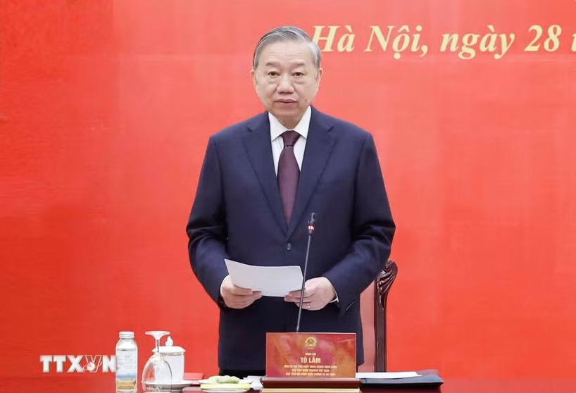 Tổng B&iacute; thư, Chủ tịch nước T&ocirc; L&acirc;m chủ tr&igrave; Phi&ecirc;n họp thứ nhất Hội đồng Quốc ph&ograve;ng v&agrave; An ninh - Ảnh 2.