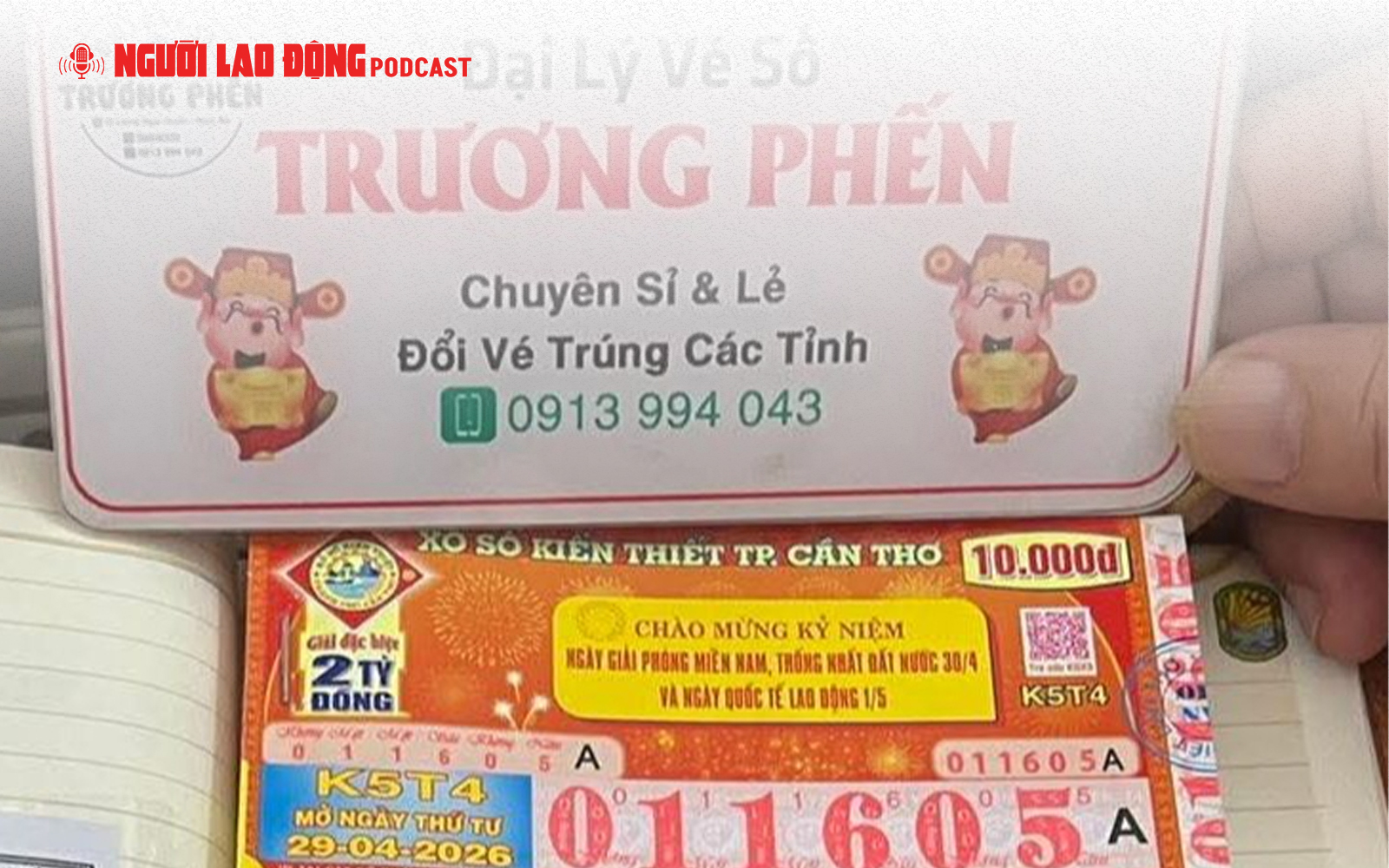Xuất hiện nguyên cây 160 vé trúng xổ số gây bất ngờ
