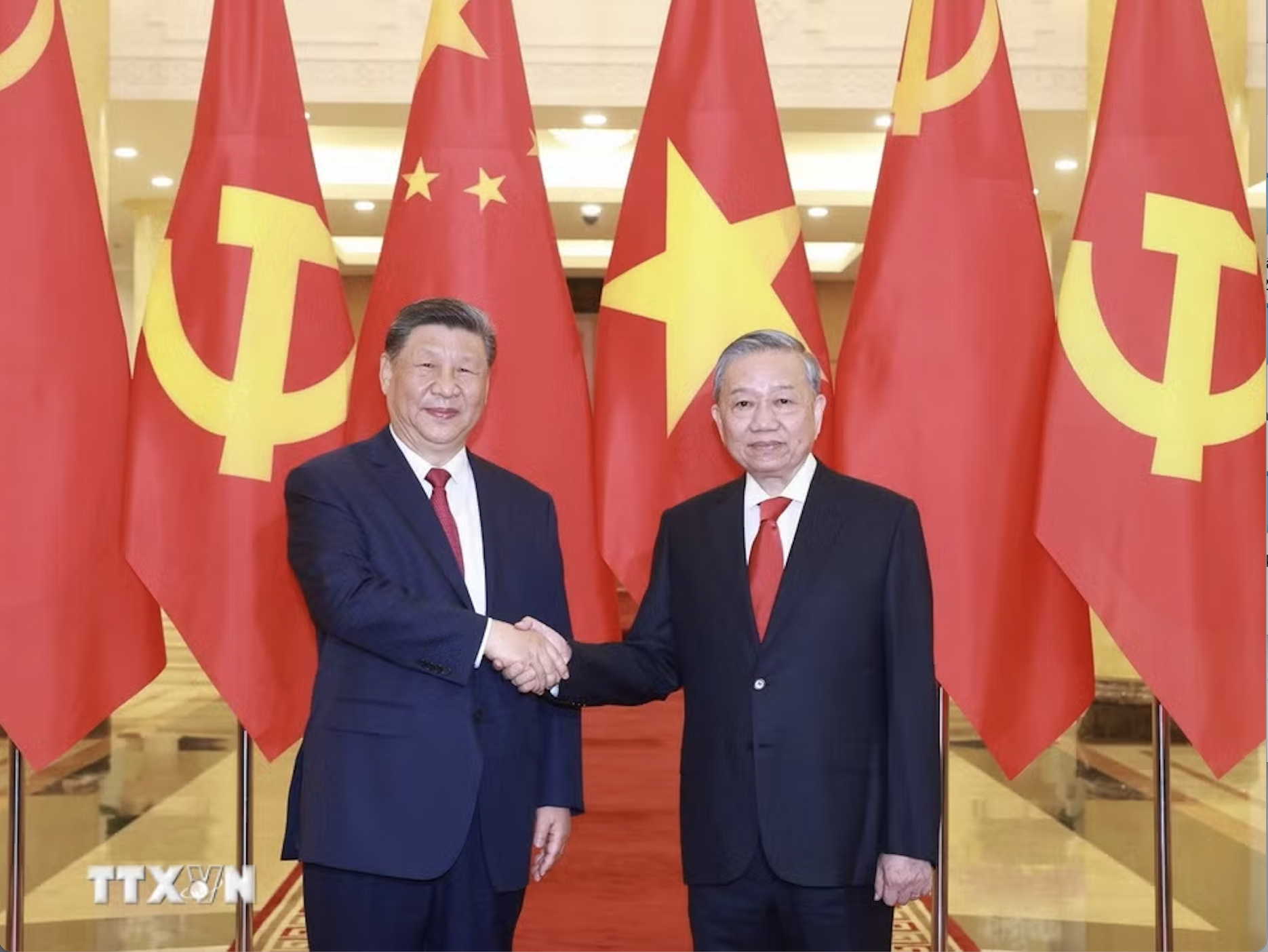 Tổng B&iacute; thư, Chủ tịch Trung Quốc Tập Cận B&igrave;nh ch&uacute;c mừng Tổng B&iacute; thư, Chủ tịch nước T&ocirc; L&acirc;m - Ảnh 1.