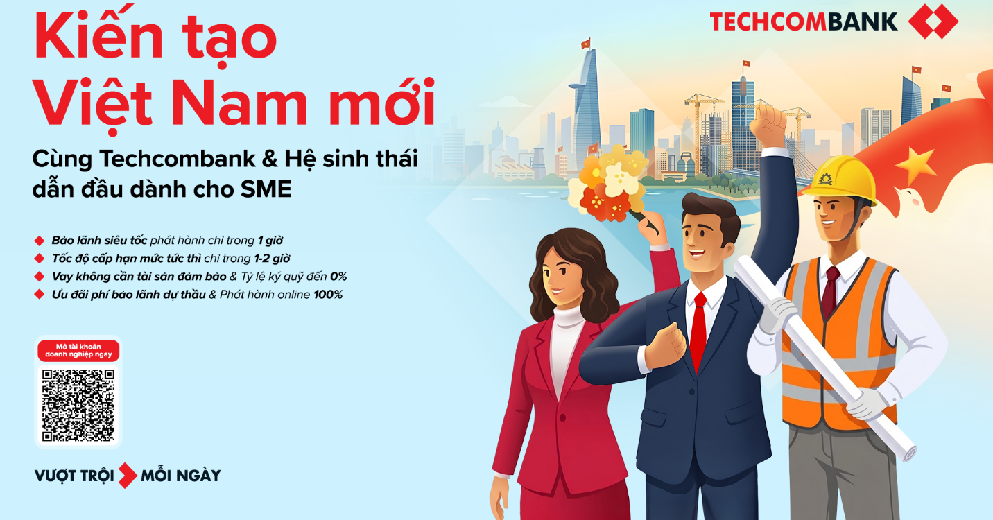 Techcombank – đối tác tài chính hàng đầu đồng hành cùng SME kiến tạo “Việt Nam mới”