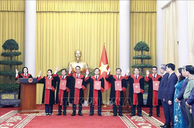 Tổng B&iacute; thư T&ocirc; L&acirc;m trao quyết định bổ nhiệm Thẩm ph&aacute;n T&ograve;a &aacute;n nh&acirc;n d&acirc;n tối cao 2026 - Ảnh 4.