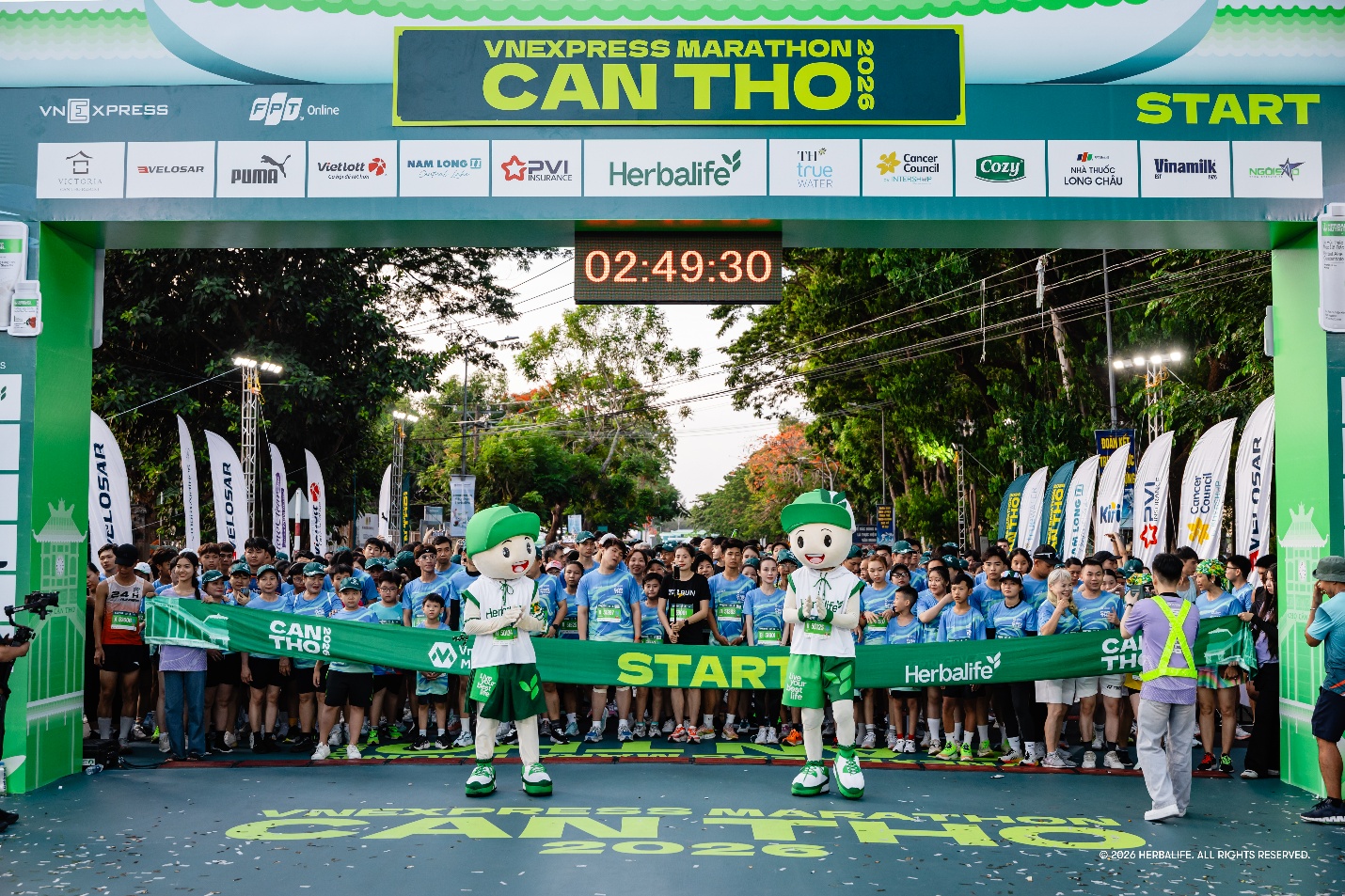 Herbalife Việt Nam đồng h&agrave;nh c&ugrave;ng hơn 10.000 vận động vi&ecirc;n tại VnExpress Marathon Cần Thơ 2026 - Ảnh 1.