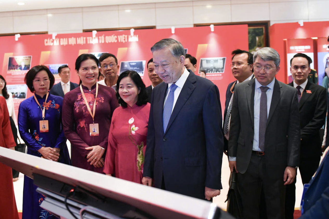 Tổng B&iacute; thư, Chủ tịch nước T&ocirc; L&acirc;m dự khai mạc Đại hội đại biểu MTTQ Việt Nam lần thứ XI - Ảnh 2.