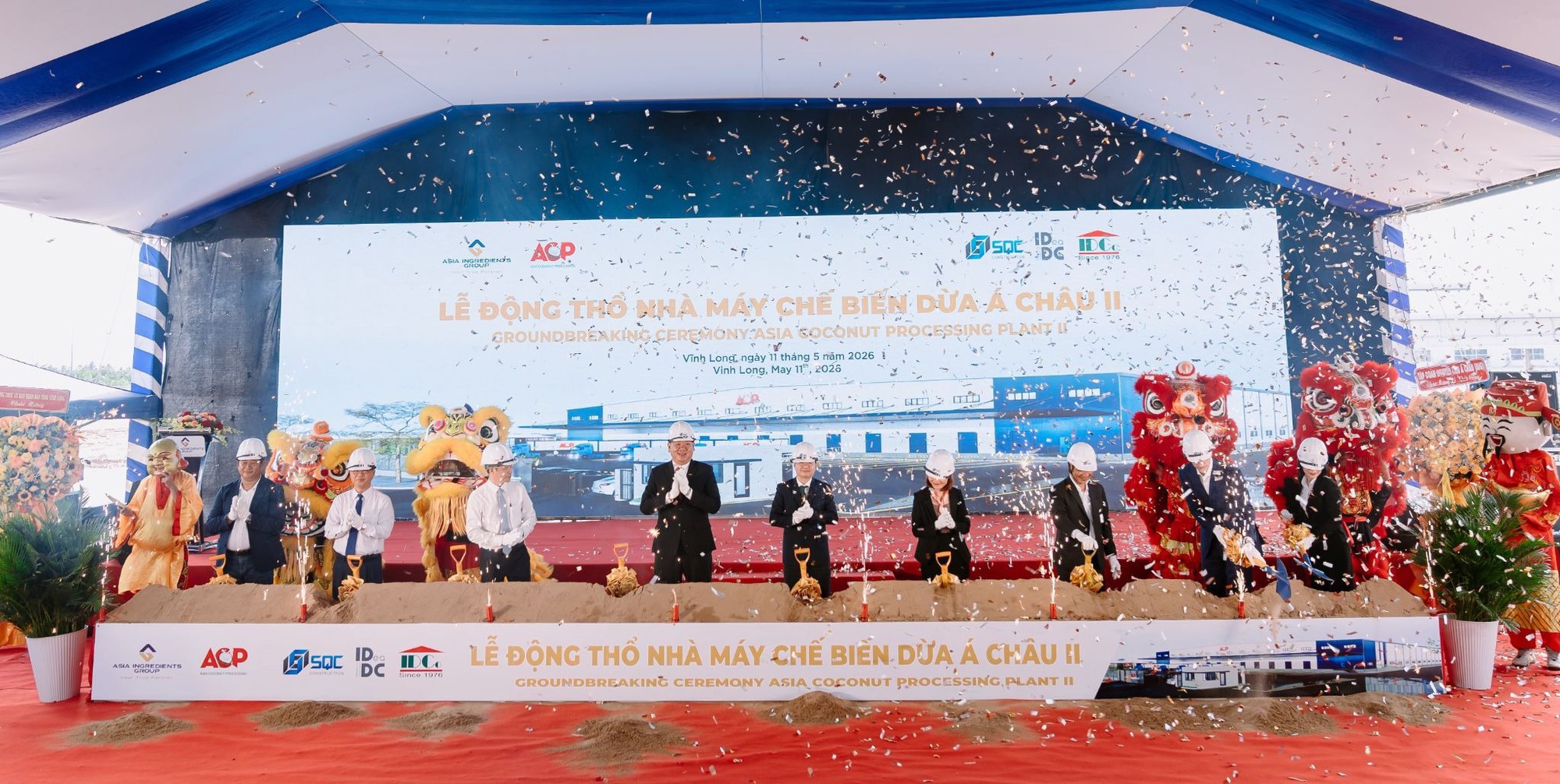 AIG động thổ Nhà máy chế biến dừa công nghệ hiện đại hàng đầu thế giới - Ảnh 1.