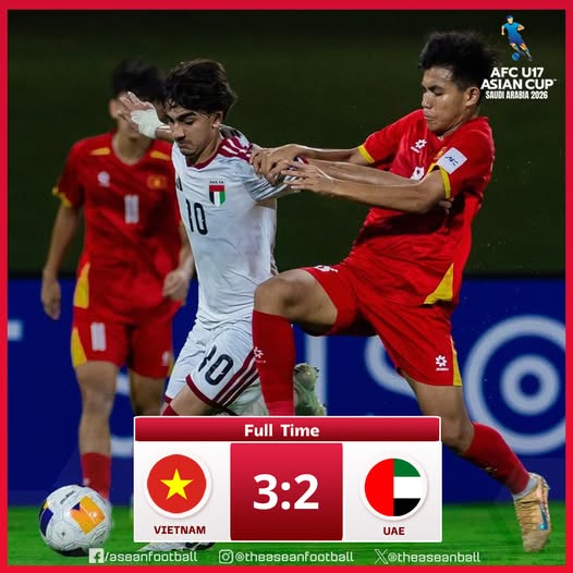 U17 Việt Nam ngược d&ograve;ng kịch t&iacute;nh trước UAE, đoạt v&eacute; đi World Cup 2027 - Ảnh 1.