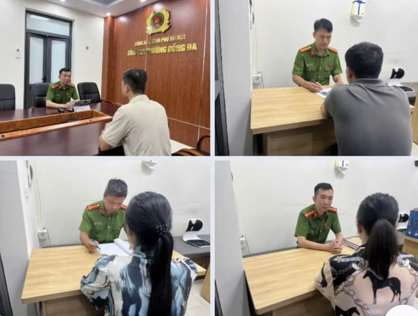Công an làm việc với nhóm hành hung 2 cô gái trẻ ở Đống Đa , Hà Nội - Ảnh 1.