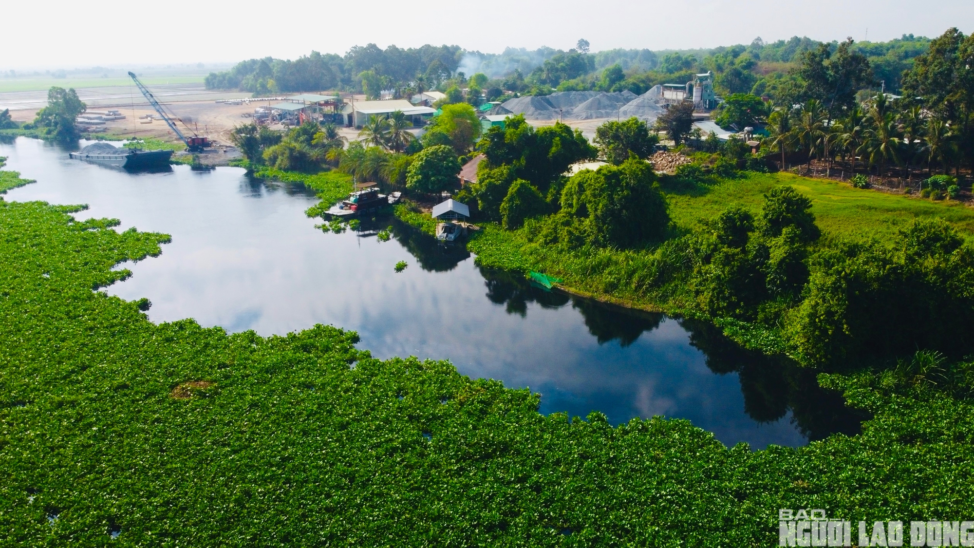 Nước s&ocirc;ng V&agrave;m Cỏ Đ&ocirc;ng &ocirc; nhiễm nghi&ecirc;m trọng , người d&acirc;n lo lắng về nguồn nước - Ảnh 9.