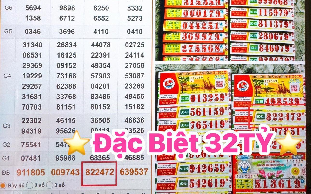 Sáng 17-5, lộ diện 2 giải độc đắc và 1 giải an ủi xổ số miền Nam