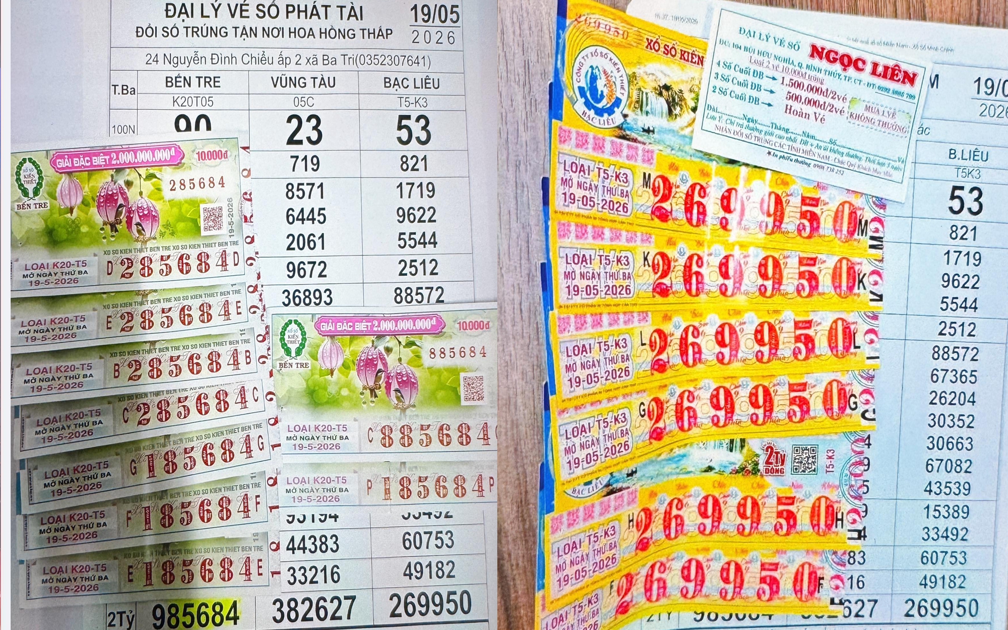 Xổ số miền Nam: Lộ diện nơi trúng 1 giải độc đắc và 2 giải an ủi vào sáng 20-5