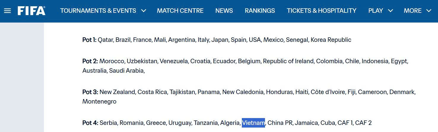 U17 Việt Nam thuộc nhóm hạt giống số 4 tại U17 World Cup 2026 - Ảnh 1.