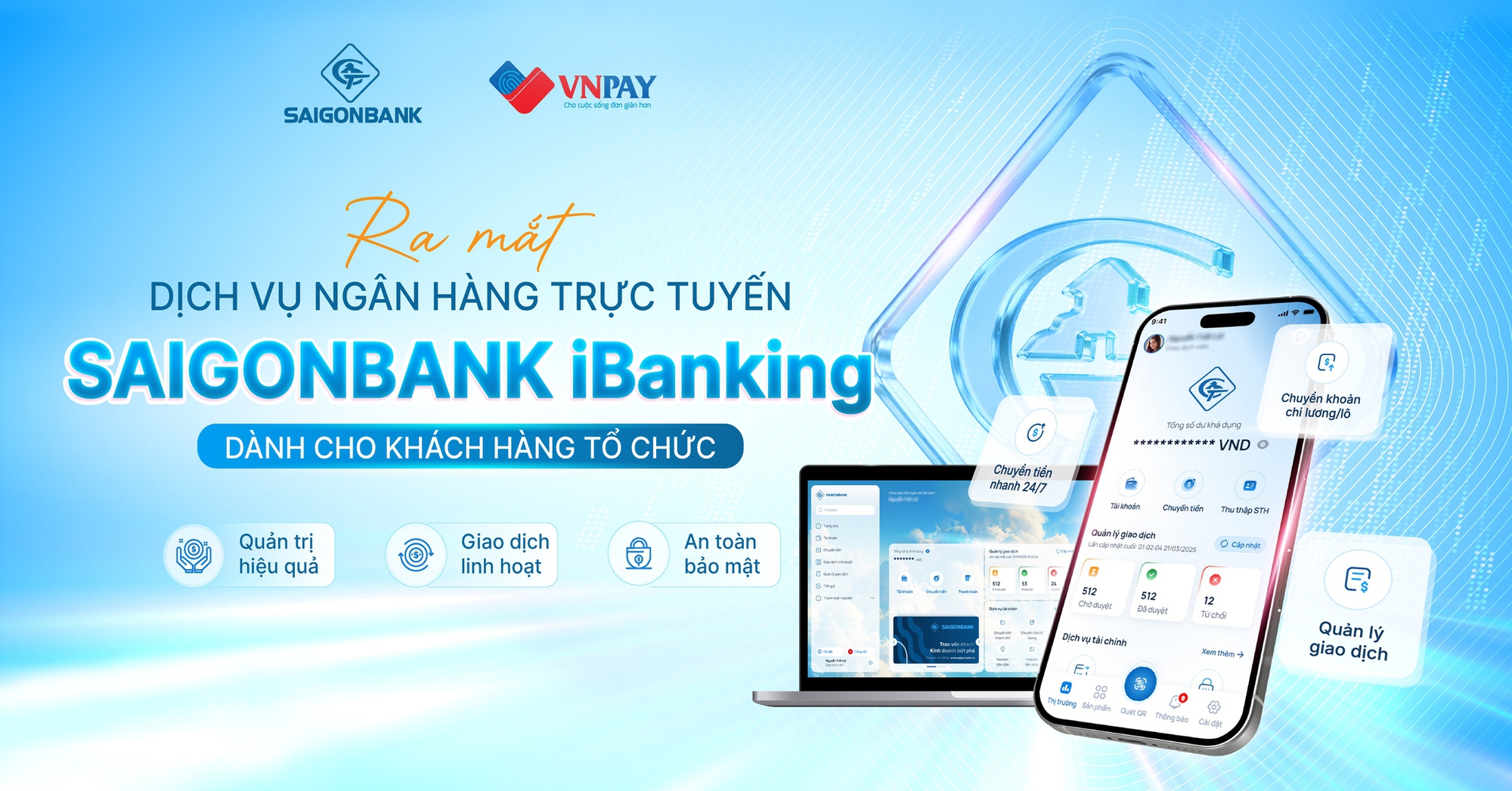 SAIGONBANK "chào sân" dịch vụ ngân hàng trực tuyến