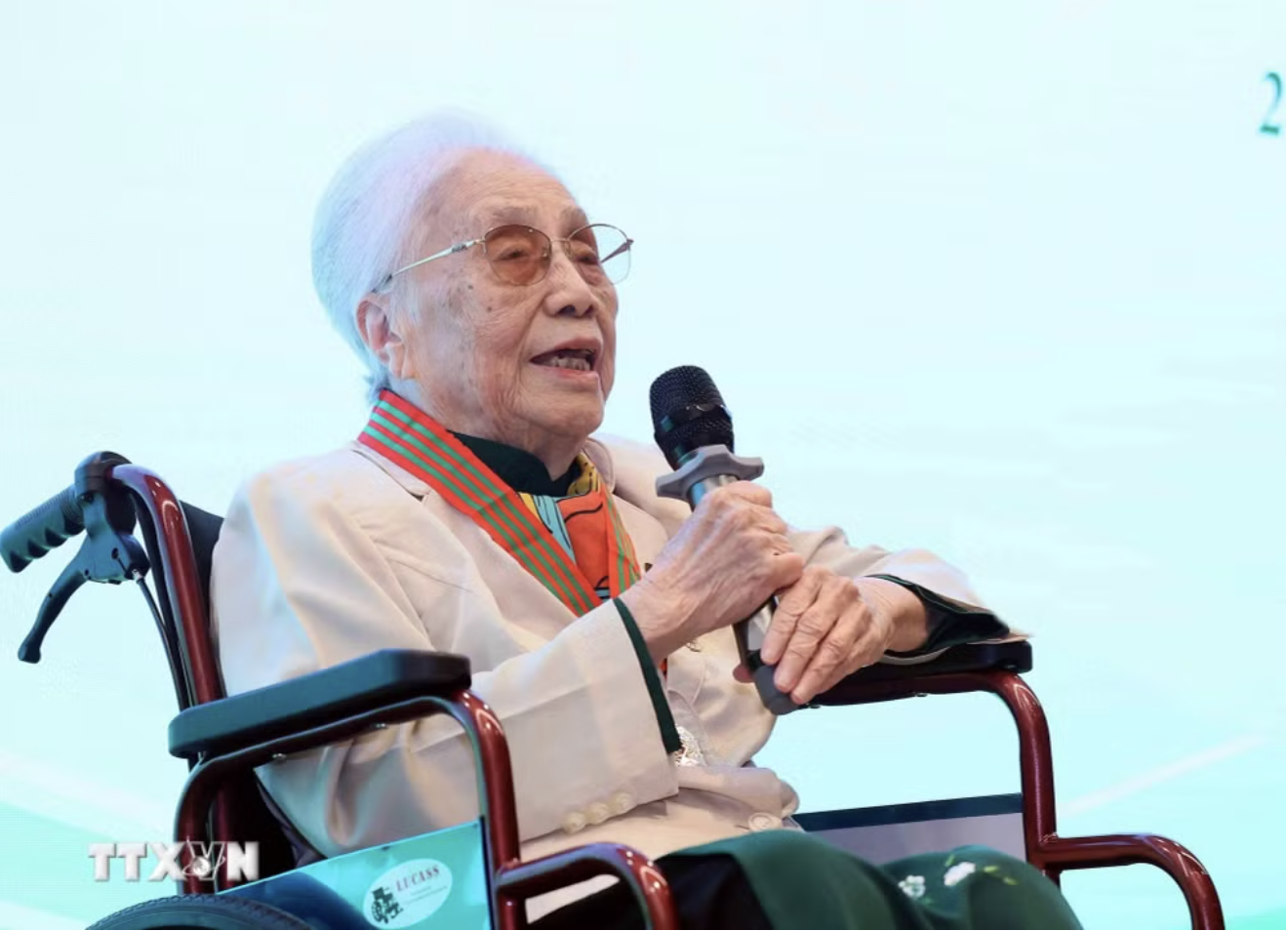 Nh&agrave; nước Palestine tặng nguy&ecirc;n Ph&oacute; Chủ tịch nước Nguyễn Thị B&igrave;nh Hu&acirc;n chương Ng&ocirc;i sao C&ocirc;ng trạng - Ảnh 2.