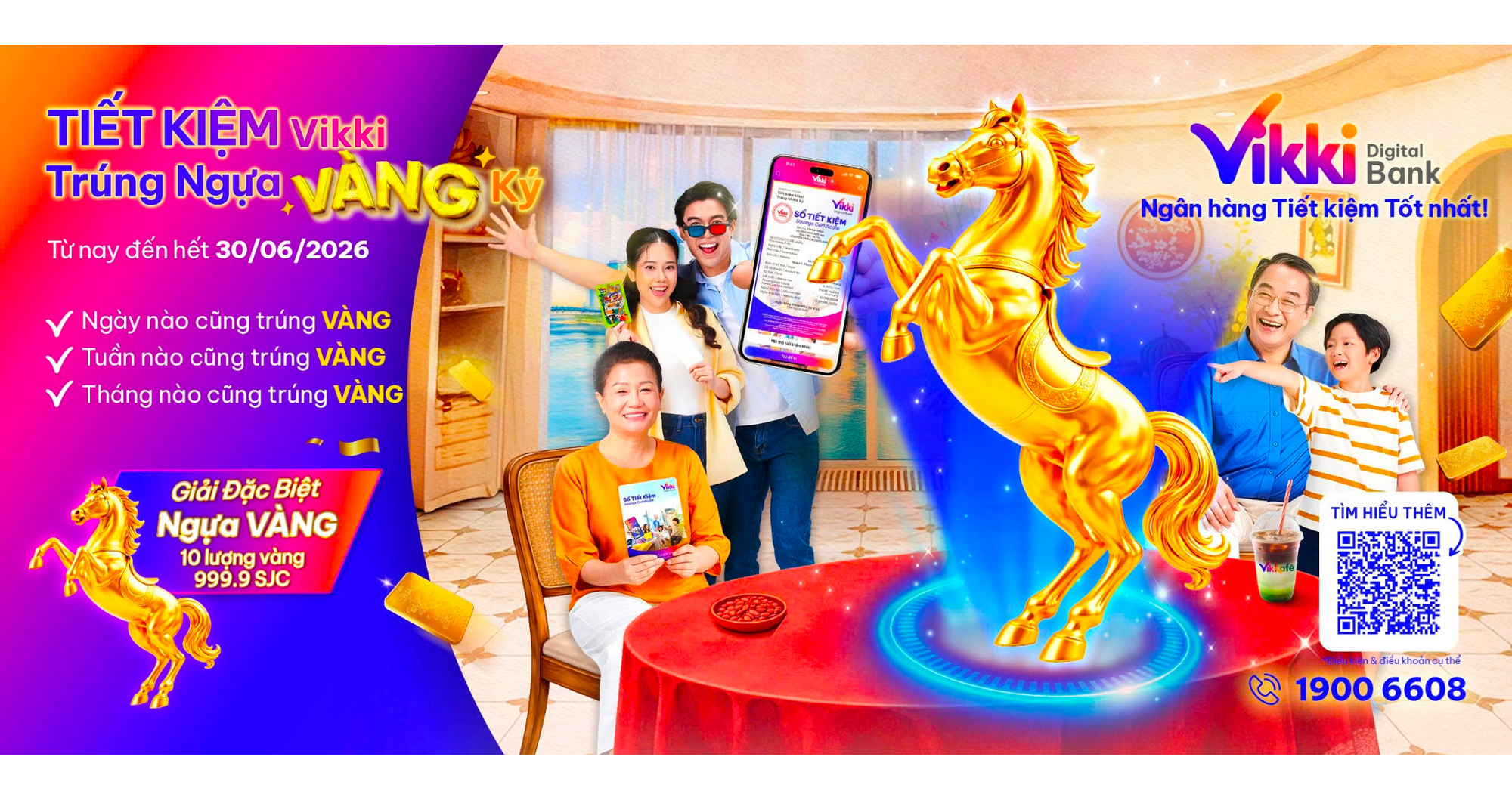 “Tiết kiệm Vikki – Trúng Ngựa Vàng Ký”: Sôi động cuộc đua săn vàng